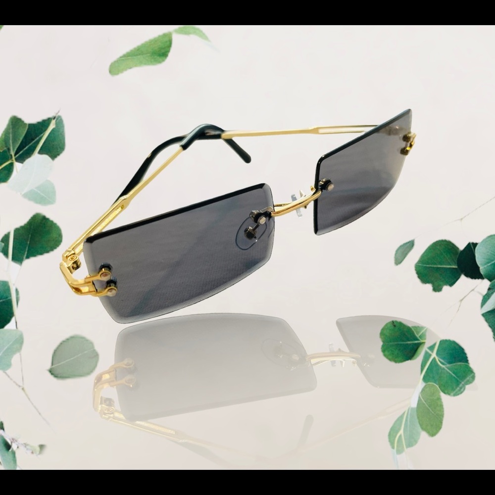 2021 most trend ladies frameless type square women summer sunglasses trend - Picture 1 of 5